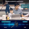 Casca Bluetooth Wireless CerCip G6, Autonomie 110 ore, Anulare zgomot fundal, Multipoint