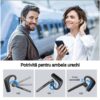 Casca Bluetooth Wireless CerCip G6, Autonomie 110 ore, Anulare zgomot fundal, Multipoint