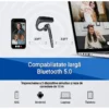Casca Bluetooth Wireless CerCip G6, Autonomie 110 ore, Anulare zgomot fundal, Multipoint