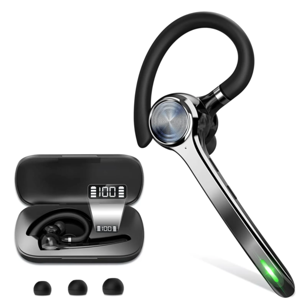 Casca Bluetooth CerCip G7, Autonomie baterie 23 ore, Anulare zgomot, Multipoint, Încărcare în carcasă, Culoare Negru