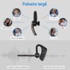 Casca Bluetooth New Bee M50, Baterie 24 ore, Reducere zgomot DSP, Cu husa, Sunet HD, Multipoint, Universală