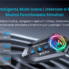 21 Casca Bluetooth Moto CerCip Y12 Pro, Intercom pentru 2 persoane, Autonomie 20 ore, Rezistenta la apa, Anulare zgomot, Muzica share, Raspuns Automat