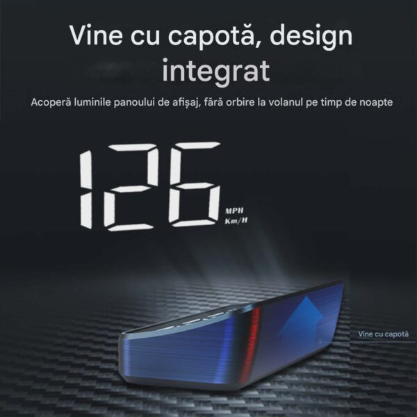 Ecran Head Up Display M2, Afisare kilometraj, Conectare la mufa USB, Universal, Afisaj digital, Alb