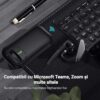 Casca Bluetooth CerCip A6L, Autonomie baterie 25 ore, Carcasa de incarcare, Anulare zgomot, Multipoint
