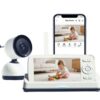 Camera Video pentru Bebelusi 2 in 1 KB11, Baby Monitor si Telefon, Detectie Miscare/Sunet,  Temperatura, Umiditate, Cantece, Cloud + SD, Senzor nocturn, LCD, Wireless, 3MP