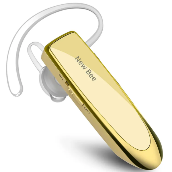 Casca Bluetooth New Bee B41, Baterie 24 ore, Multipoint, Universală, Culoare Auriu