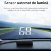 Ecran Head Up Display M2, Afisare kilometraj, Conectare la mufa USB, Universal, Afisaj digital, Alb