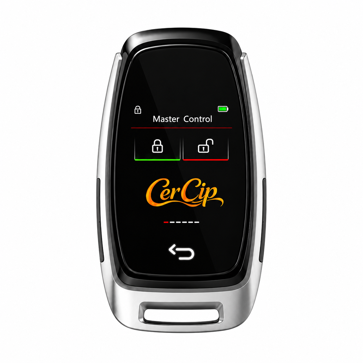 Cheie Auto Smart cu Display CerCip 920 Argintiu, Activare Keyless Entry, 4 butoane, LCD cu touchscreen, Smart Car Key
