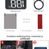 Ecran Head Up Display M2, Afisare kilometraj, Conectare la mufa USB, Universal, Afisaj digital, Alb