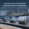 Ecran Head Up Display M2, Afisare kilometraj, Conectare la mufa USB, Universal, Afisaj digital, Alb