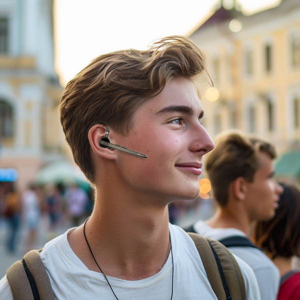 Casca Bluetooth CerCip G9, Bluetooth 5.1, Anulare zgomot, Cu carcasa de incarcare, Sunet HD, Multipoint, Autonomie baterie 60 ore, 15m, 13.6 grame, Buton mute