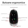 Cheie Auto Smart cu Display SK05 Argintiu, Activare Keyless Entry, 4 butoane, LCD cu touchscreen