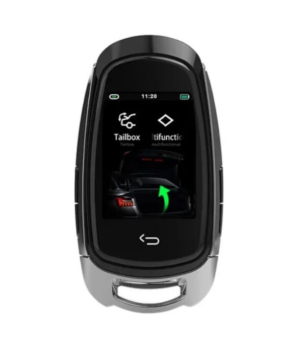Cheie Auto Smart cu Display SK05 Argintiu, Activare Keyless Entry, 4 butoane, LCD cu touchscreen