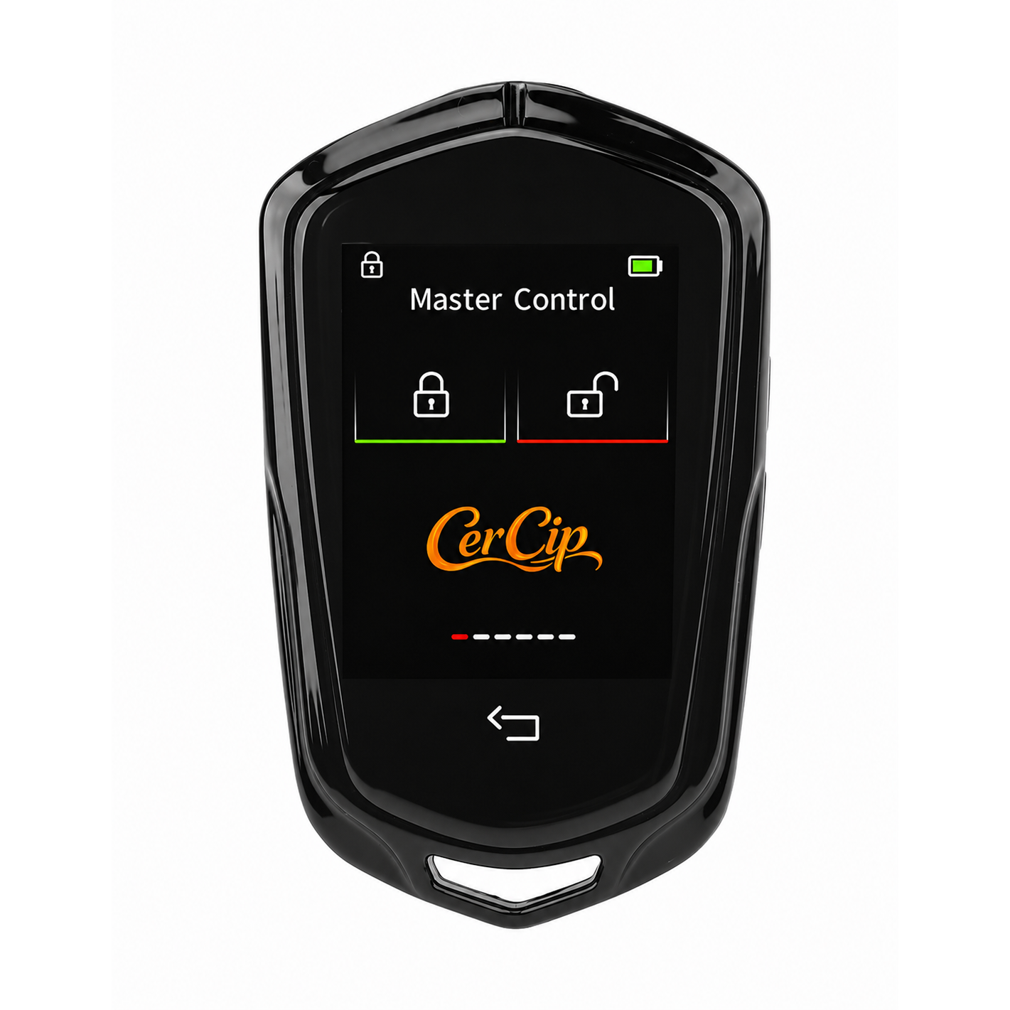 Cheie Auto Smart cu Display CerCip 858 Negru, Activare Keyless Entry, 4 butoane, LCD cu touchscreen, Smart Car Key