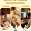 Camera Video pentru Bebelusi 2 in 1 KB11, Baby Monitor si Telefon, Detectie Miscare/Sunet,  Temperatura, Umiditate, Cantece, Cloud + SD, Senzor nocturn, LCD, Wireless, 3MP