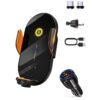 res_0397b747c3d72fe7099cd7b0667d4e83 Suport auto pentru telefon, Incarcare wirless 15W, Senzor inflarosu, Pad din silicon, Rotire 360°, Control tactil