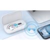 Casca Bluetooth CerCip G7, Autonomie baterie 23 ore, Anulare zgomot, Multipoint, Încărcare în carcasă, Culoare Alb