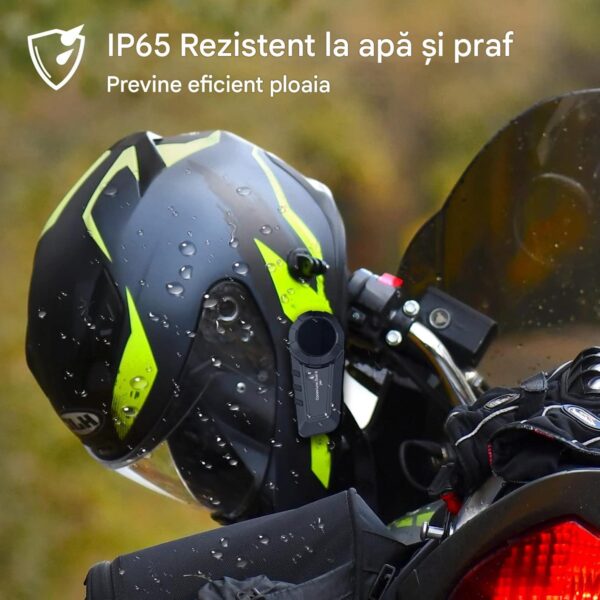 Casca Bluetooth pentru MOTO, FreedConn KY PRO, Intercom pentru 6 persoane 1200m, Autonomie baterie 11 ore, Anulare zgomot, Rezistenta apa IP65, Multipoint, Comanda vocala, Walkie-Talkie, Radio FM, Partajare muzica, Raspuns automat