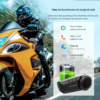 Casca Bluetooth pentru MOTO, FreedConn KY PRO, Intercom pentru 6 persoane 1200m, Autonomie baterie 11 ore, Anulare zgomot, Rezistenta apa IP65, Multipoint, Comanda vocala, Walkie-Talkie, Radio FM, Partajare muzica, Raspuns automat
