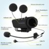 Casca Bluetooth pentru MOTO, FreedConn KY PRO, Intercom pentru 6 persoane 1200m, Autonomie baterie 11 ore, Anulare zgomot, Rezistenta apa IP65, Multipoint, Comanda vocala, Walkie-Talkie, Radio FM, Partajare muzica, Raspuns automat