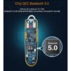 Casca Bluetooth New Bee B41, Baterie 24 ore, Multipoint, Universală, Culoare Auriu