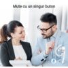 Casca Bluetooth CerCip G7, Autonomie baterie 23 ore, Anulare zgomot, Multipoint, Încărcare în carcasă, Culoare Alb