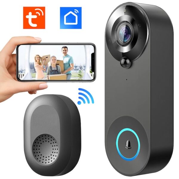 res_332f296ffda81339a64d5c5c80b2ef20 Sonerie Wireless, HD 1080P, Wi-fi, Unghi larg de 166 grade, Aplicatie, Senzor detectie miscare