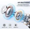 Casca Bluetooth CerCip G7, Autonomie baterie 23 ore, Anulare zgomot, Multipoint, Încărcare în carcasă, Culoare Roz