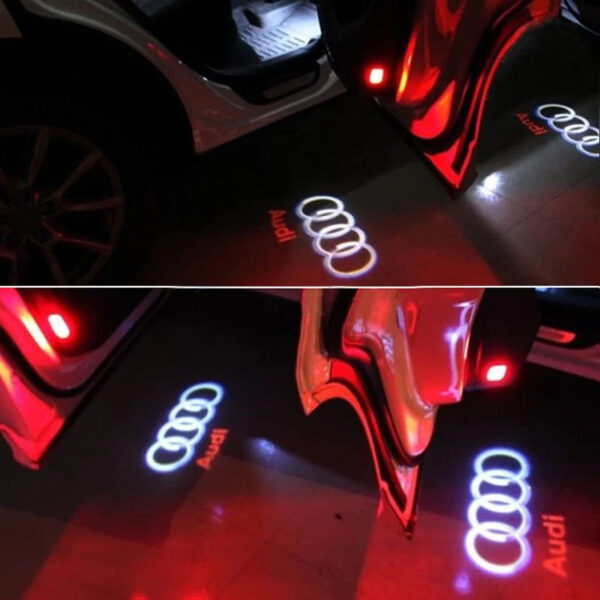 Lampi portiere AUDI cu Logo, Compatibile cu A7, A5, A6, A3, A4, A1, R8, TT, Q7, Q5, Q3, A8, S3, S4, S5, S6, S7, S8, RS4, RS5, RS6
