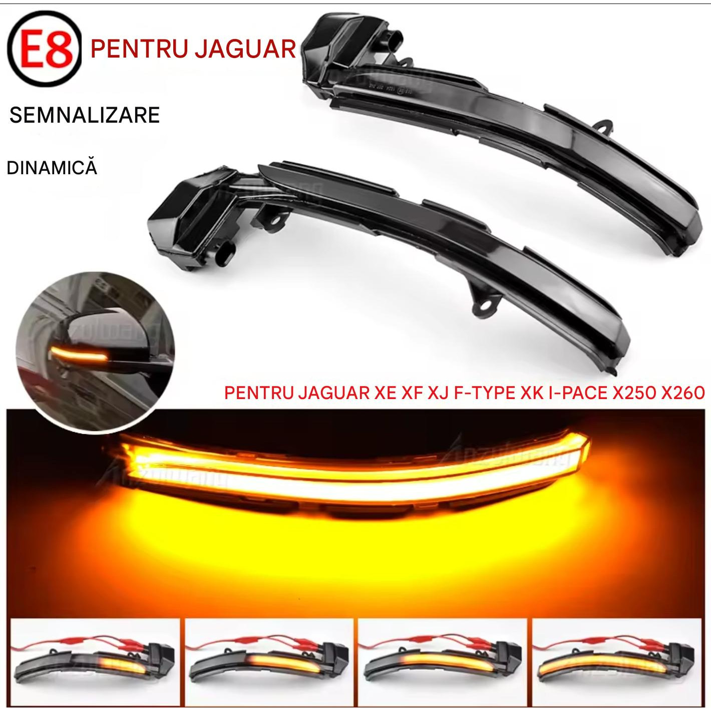 Semnalizari dinamice oglinda Jaguar X760, X250, X260, X351, X152, I-Pace, X150