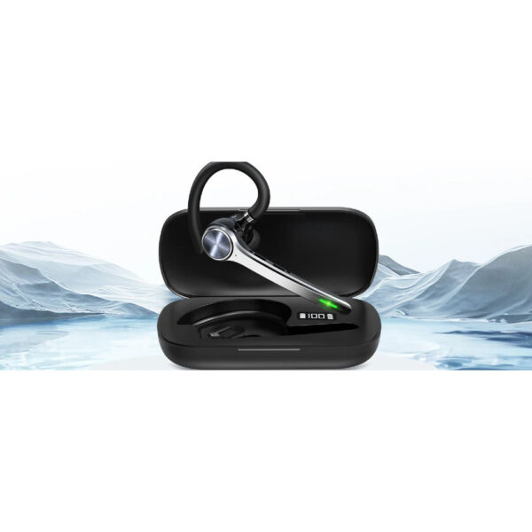 Casca Bluetooth CerCip G7, Autonomie baterie 23 ore, Anulare zgomot, Multipoint, Încărcare în carcasă, Culoare Negru