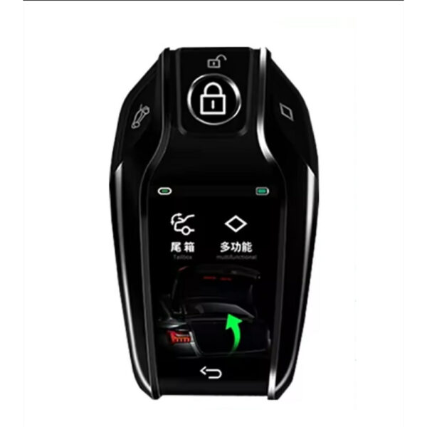 res_516f6e3303b0fb143beed50daaca4e8c Cheie Auto Smart cu display SK01 Negru, Activare Keyless Entry, 4 butoane, LCD cu touchscreen, Smart Car Key