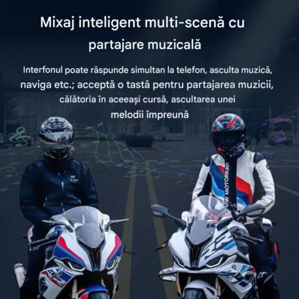 res_56c61f26776c57f6dcc333f05cea4aac Casca Bluetooth Moto CerCip Y12 Pro, Intercom pentru 2 persoane, Autonomie 20 ore, Rezistenta la apa, Anulare zgomot, Muzica share, Raspuns Automat