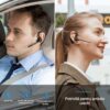 Casca Bluetooth New Bee M50, Baterie 24 ore, Reducere zgomot DSP, Cu husa, Sunet HD, Multipoint, Universală