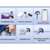 Casca Bluetooth CerCip A6L, Autonomie baterie 25 ore, Carcasa de incarcare, Anulare zgomot, Multipoint