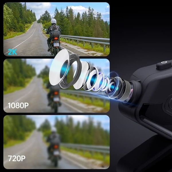 Casca Bluetooth pentru Moto FreedConn R1 Pro, Autonomie baterie 48 ore, Camera 2K, Wifi, Intercom 6 persoane, Raza 1000m, Suport card memorie 256 Gb, Rezistenta la apa, Muzica Share, Radio FM, Voice assist, Multipoint, Anulare Zgomot, Utilizare cu manusi