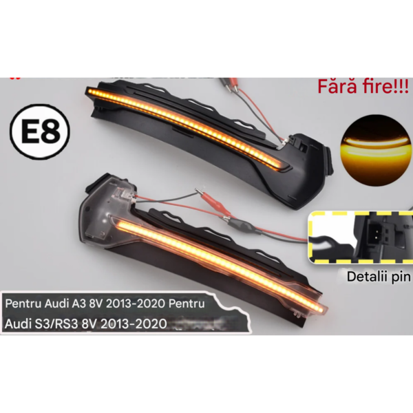 Semnalizari dinamice oglinda AUDI A3 8V 2013-2020, S3/RS3 8V 2013-2020