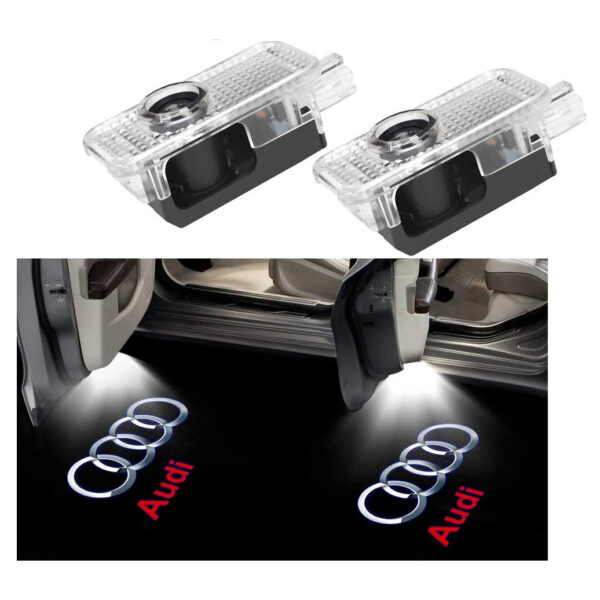 Lampi portiere AUDI cu Logo, Compatibile cu A7, A5, A6, A3, A4, A1, R8, TT, Q7, Q5, Q3, A8, S3, S4, S5, S6, S7, S8, RS4, RS5, RS6