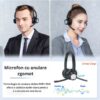 Casca Call Center New Bee BH58, Autonomie baterie 25 ore 400 mAh, Call Center, Reducere zgomot fundal AI, Sunet Stereo Hi-Fi, Multipoint, Universala, 3 moduri de conectare
