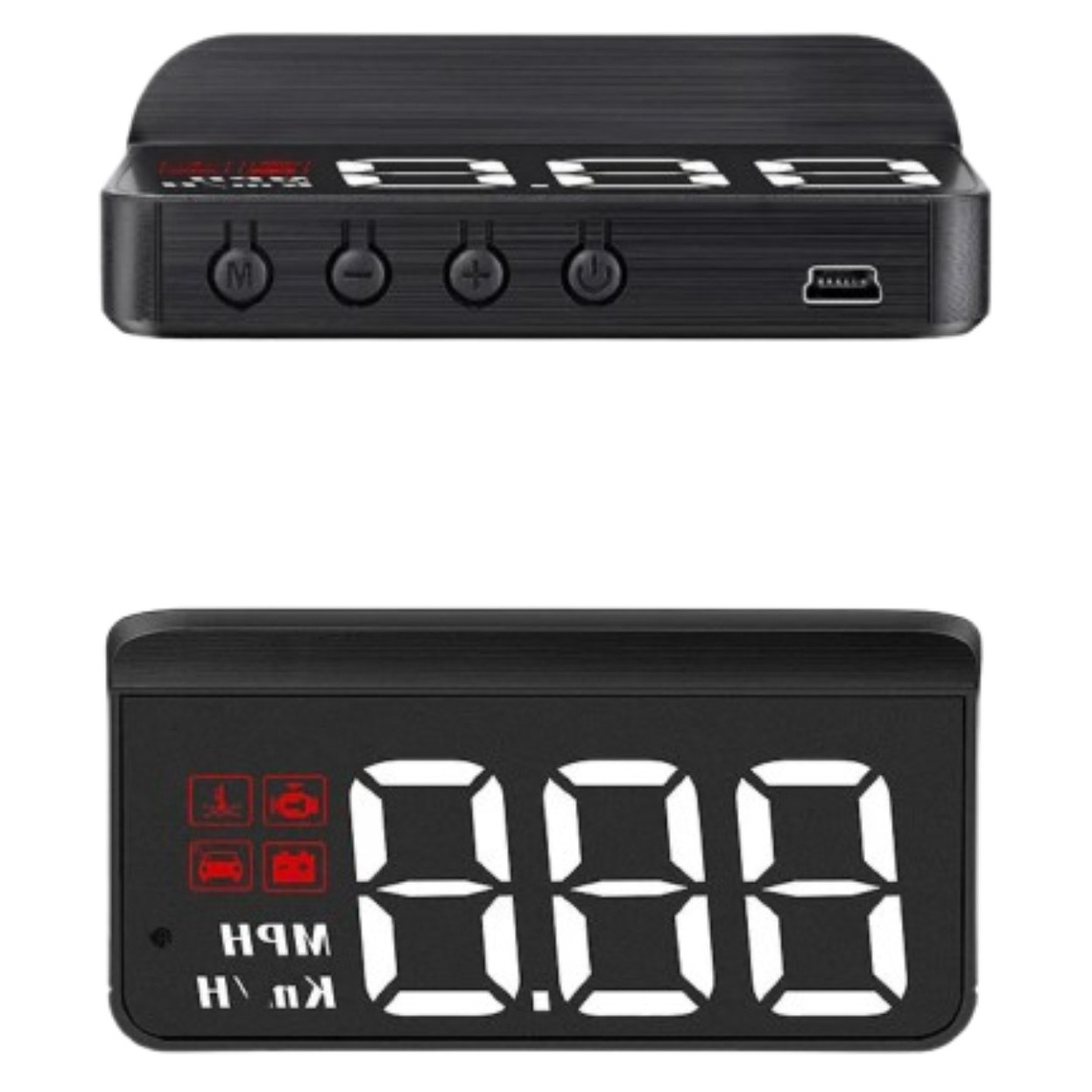 res_9b45548333cbb8b42ab95895b2ab5231 Ecran Head Up Display M3, Afisare kilometraj, Temperatura apa, Voltaj Baterie, Conectare la mufa OBDII, Proiector parbriz, Compatibilitate universala, 12V-24v, Scris Alb