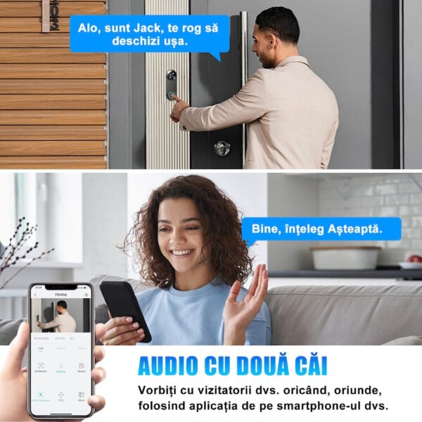 res_a13513dfa4d13dcb294cdd9ca1b05620 Sonerie Wireless, HD 1080P, Wi-fi, Unghi larg de 166 grade, Aplicatie, Senzor detectie miscare