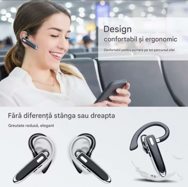 res_a8ec4f4dfe70ffd63a26ce645aa4efd8 Casca Bluetooth CerCip YYK530, Autonomie baterie 15 ore, Doua moduri de încarcare, Sunet HD, Universală
