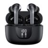 Casti Wireless TWS CerCip S42 cu izolare a zgomotului ENC+ANC, Autonomie 40 ore, Control prin Touch, Universale, Culoare Negru