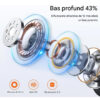Casca Bluetooth CerCip G7, Autonomie baterie 23 ore, Anulare zgomot, Multipoint, Încărcare în carcasă, Culoare Negru