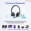 Casca Call Center New Bee BH58, Autonomie baterie 25 ore 400 mAh, Call Center, Reducere zgomot fundal AI, Sunet Stereo Hi-Fi, Multipoint, Universala, 3 moduri de conectare