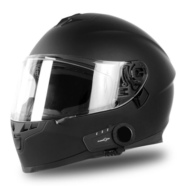 Casca Bluetooth pentru MOTO, FreedConn KY PRO, Intercom pentru 6 persoane 1200m, Autonomie baterie 11 ore, Anulare zgomot, Rezistenta apa IP65, Multipoint, Comanda vocala, Walkie-Talkie, Radio FM, Partajare muzica, Raspuns automat