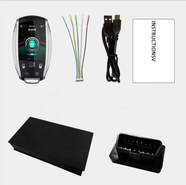 res_cb72aebec35ab866843ac0f1bc782460 Cheie Auto Smart cu Display B-One, Activare Keyless Entry, 4 butoane, LCD cu touchscreen