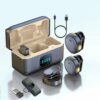 Microfoane Lavaliera Wireless Q8, Autonomie baterie 40 ore, Reducere zgomot exterior, Iphone & Android
