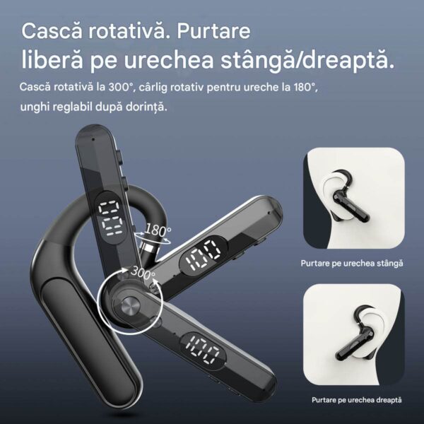 res_e4cc7e4a89615e649f88b8542c8a92ef Casca Bluetooth CerCip F10, Autonomie baterie 48 ore, Anulare zgomot AI, Multipoint, Afisare procent baterie
