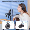 Casti audio profesionale New Bee DH81, Pentru Studio, DJ, Podcast, Mixaj, Inregistrare, Cu fir, Culoare Negru